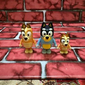 Bluey show figures lot of 3 pcs